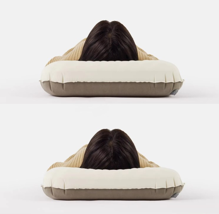 Подушка надувная Naturehike 66x36x12 см, бежевая