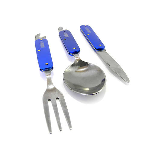 Набор столовых приборов "СЛЕДОПЫТ", нержавеющая сталь, блистер. (ложка, вилка, нож)