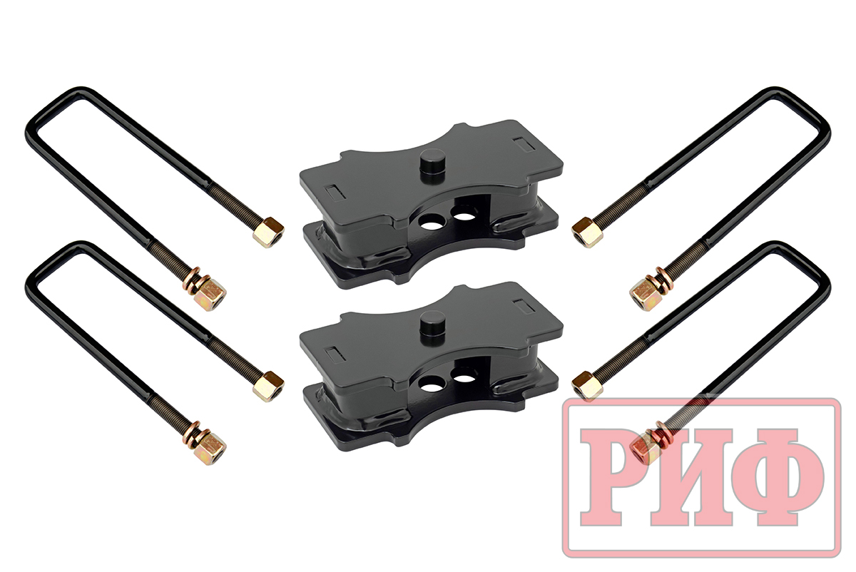 Комплект РИФ стремянок и проставок для лифта рессор на 40 мм Toyota Hilux 2004+, Nissan Navara D40, Mitsubishi L200 2015-2023, Toyota Tundra 2007+, Isuzu D-Max Комплект РИФ стремянок и проставок для лифта рессор на 40 мм Toyota Hilux 2004+, Nissan Navara D40, Mitsubishi L200 2015-2023, Toyota Tundra 2007+, Isuzu D-Max