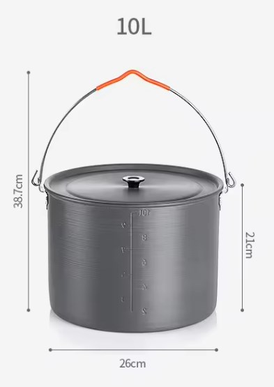2 Котелок туристический Naturehike 10 л, алюминий