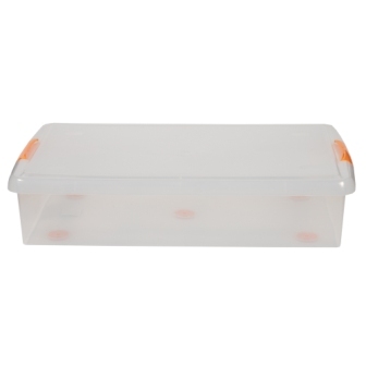 Короб для хранения IRIS THIN BOX 34л, прозрачный