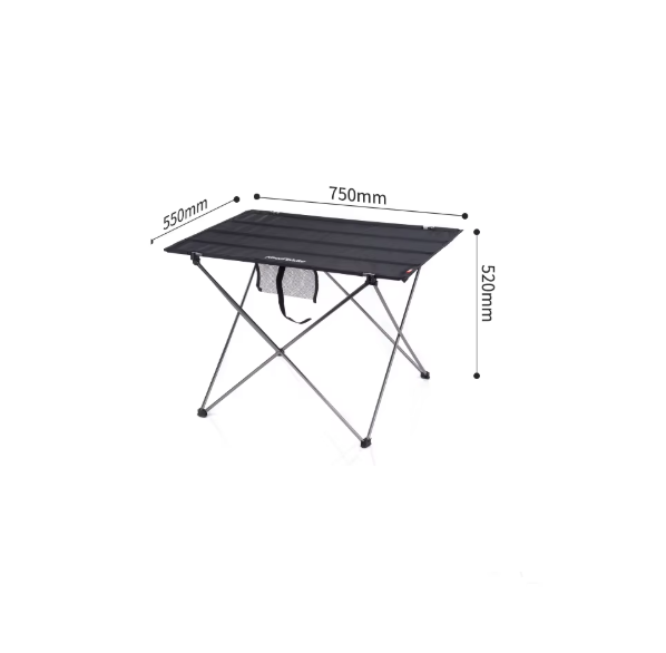 1 Стол туристический Naturehike алюминиевый, 75х50х52 см, складной, черный