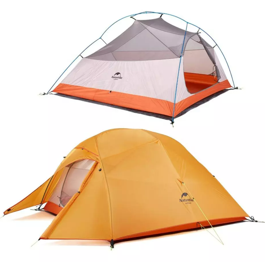 Палатка Naturehike Cloud Up 2-местная, алюминиевый каркас, оранжевая