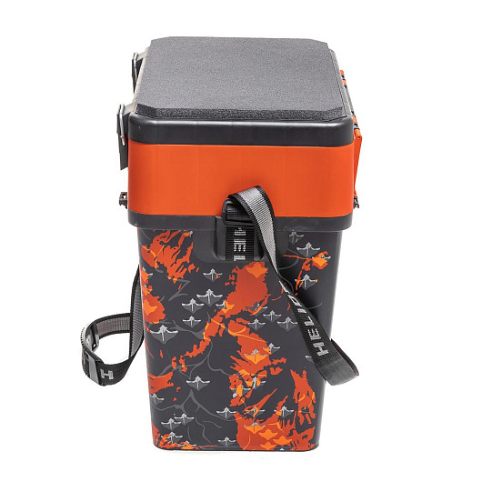 Ящик рыболовный зимний HELIOS SHARK, 19 л, оранжевый