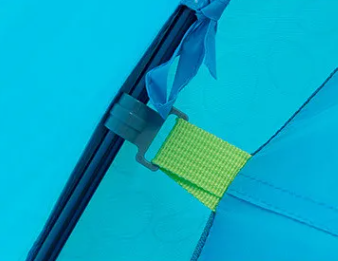 Палатка Naturehike P-Series 4-местная, алюминиевый каркас, голубая