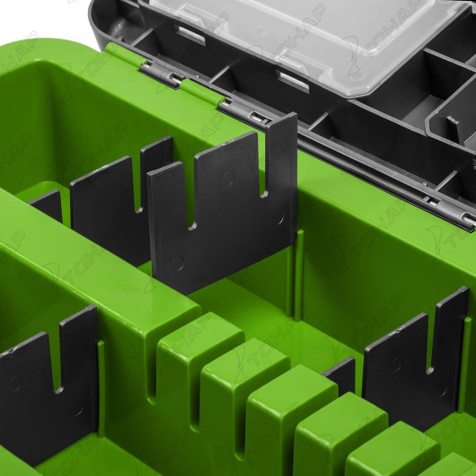 Ящик рыболовный зимний HELIOS, 19 л, серый/салатовый