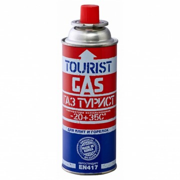 Баллон газовый цанговый TOURIST для портативных приборов 220 г. Баллон газовый цанговый TOURIST для портативных приборов 220 г.