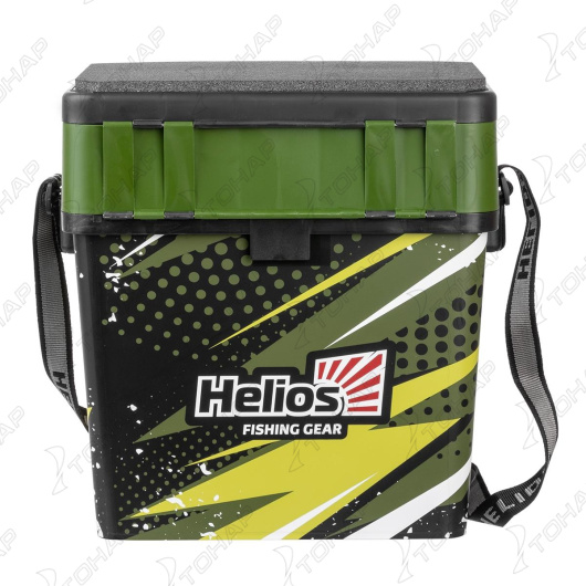 4 Ящик рыболовный зимний HELIOS ZANDER, 19 л, двухсекционный хаки