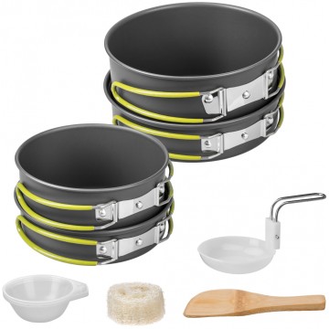 Набор посуды HELIOS 3-4 персоны. анодированный алюминий.
