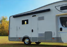 3 Маркиза автомобильная РИФ 3.0х2,5 м кассетная, привод механический, ручной, корпус черный