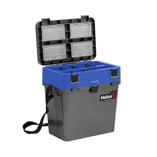 1 Ящик рыболовный зимний HELIOS, серый/синий