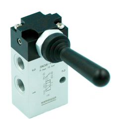 Тумблер распределительный ручн. 3/2-1/8