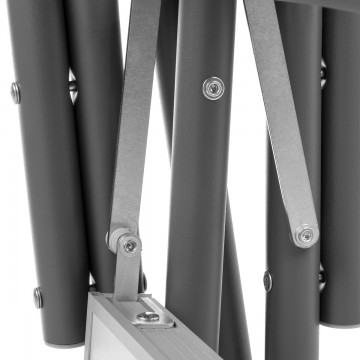 Кресло директорское NISUS с откидывающимся столиком (серый/красный/черный), 62х52х47 см, до 120 кг.