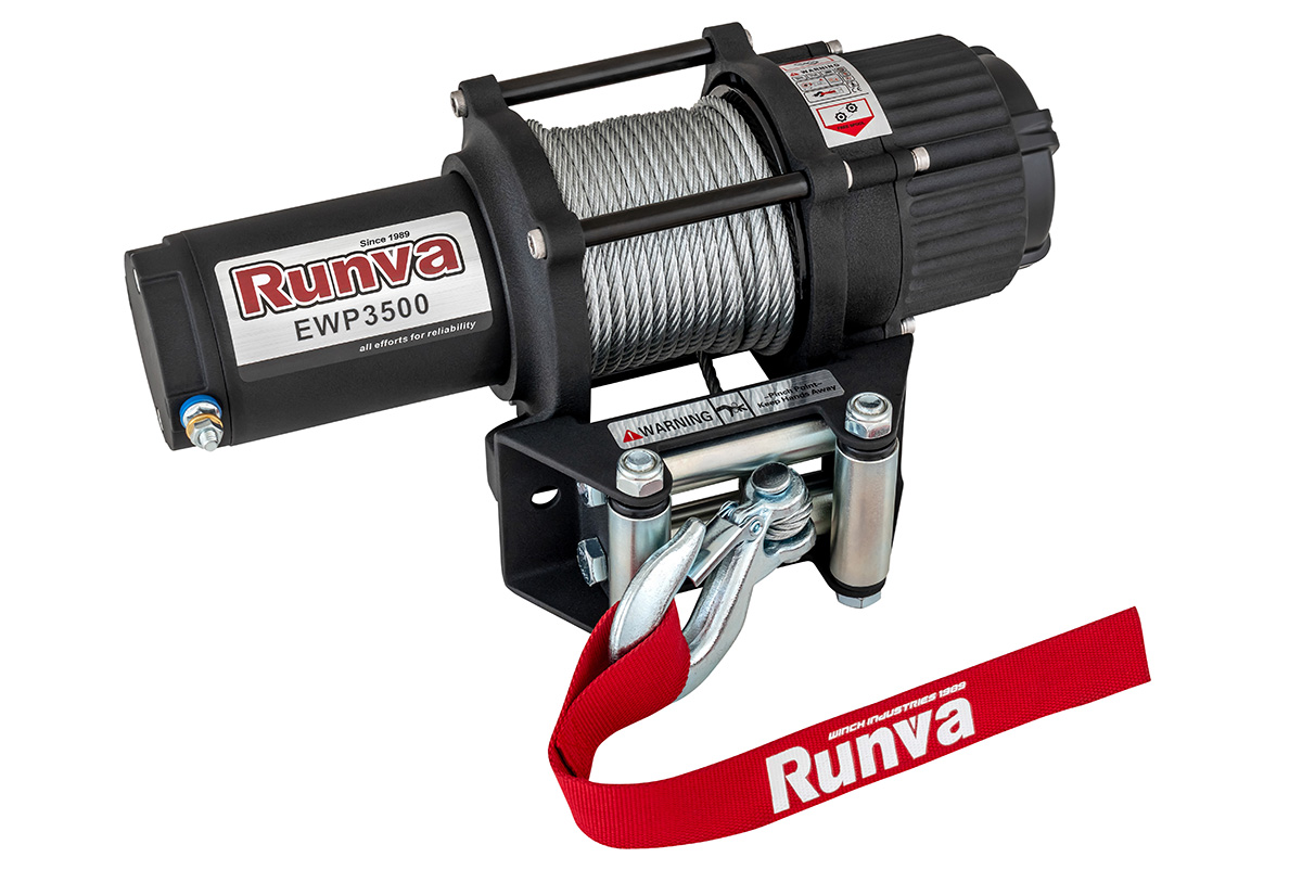 Лебёдка электрическая 12V Runva 3500A lbs 1588 кг