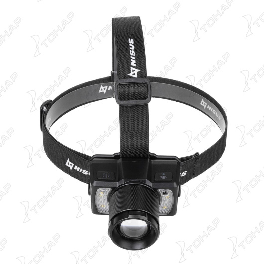 2 Фонарь налобный NISUS сенсорный 800 LM, IP43, USB