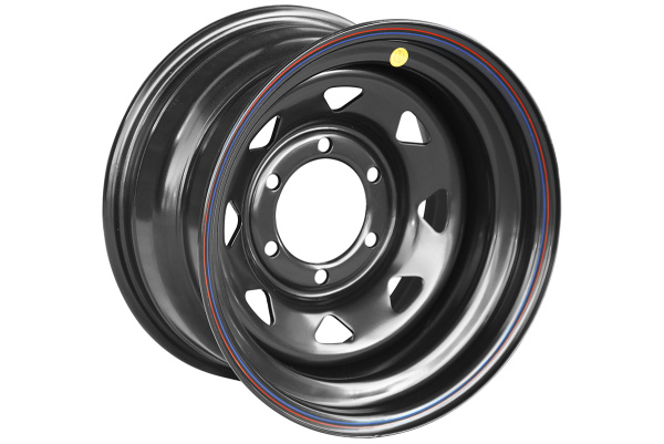 Диск усиленный Тойота Ниссан стальной черный 6x139,7 8xR15 d110 ET-19 (треуг. мелкий) (уценка)