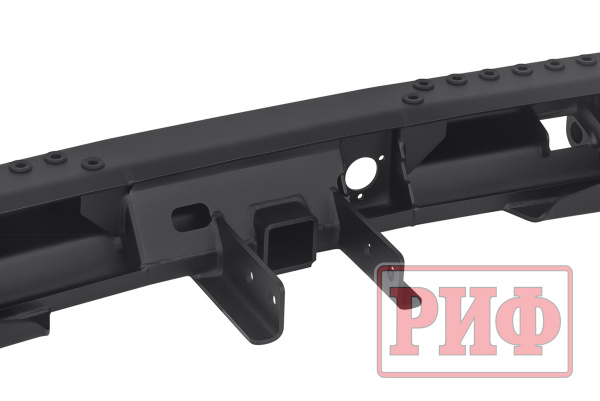 Бампер РИФ силовой задний УАЗ Патриот 2015+ с квадратом под фаркоп, стандарт