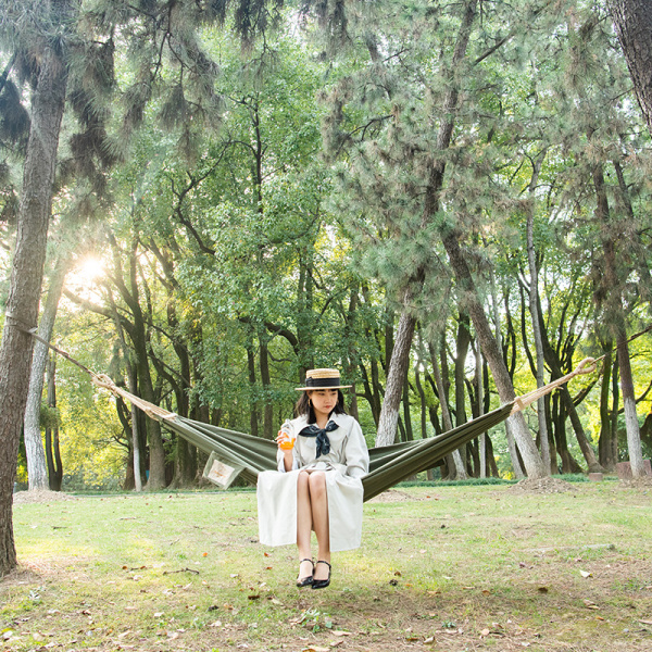 Гамак Naturehike, туристический, хлопковый, зеленый