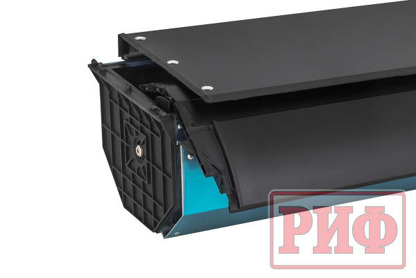 Крышка кузова РИФ для Dongfeng DF6, роллета раздвижная 1511х1570 мм, алюминиевая, черная