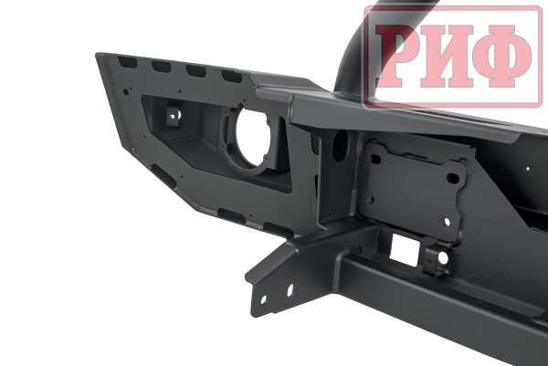 Бампер РИФ силовой передний Jeep Wrangler JL 2018+ под штат. фары, с цент. защ. дуг., низ. пер.крыл.