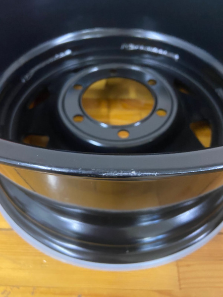 1 Диск усиленный Тойота Ниссан стальной черный 6x139,7 8xR16 d110 ET+30 (треуг. мелкий) (уценка)