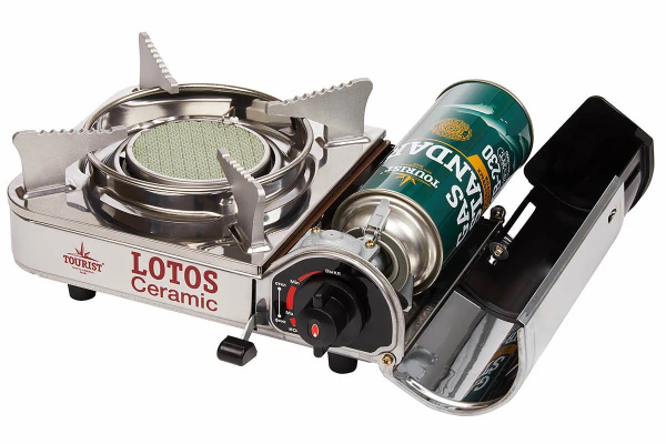 Плита газовая LOTOS CERAMIC портативная, керамическая, в кейсе