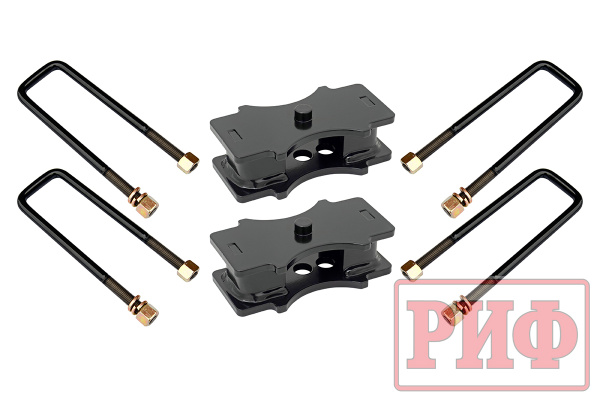 Комплект РИФ стремянок и проставок для лифта рессор на 40 мм Toyota Hilux 2004+, Nissan Navara D40, Mitsubishi L200 2015-2023, Toyota Tundra 2007+, Isuzu D-Max