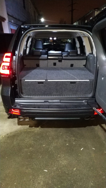 Органайзер для Toyota Land Cruiser Prado 150 (2 выдв.ящика+спальник) дорестайлинг Органайзер для Toyota Land Cruiser Prado 150 (2 выдв.ящика+спальник) дорестайлинг