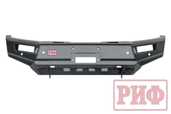 Бампер РИФ силовой передний Mitsubishi Pajero Sport 2015-2020 под доп. фары и парктроник (фары в комплект не входят)