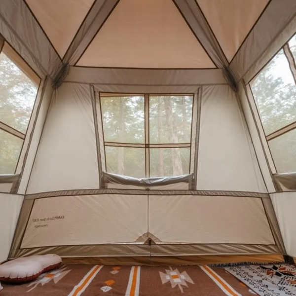 Палатка Naturehike Village 17, 4-местная, автоматическая, алюминиевый каркас, коричневая