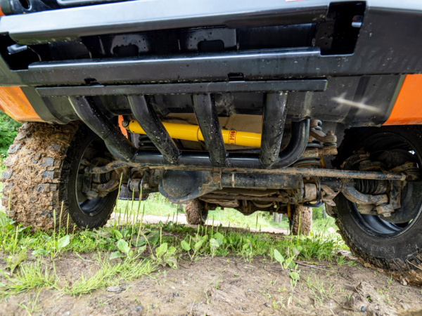 Бампер РИФ силовой передний УАЗ Патриот 2015+ с защитой рулевых тяг стандарт