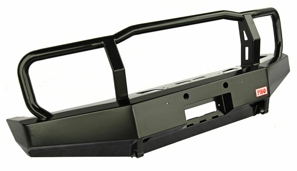 Бампер РИФ передний TLC 76 без доп. фар с кенгурином