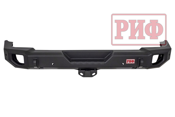 Бампер РИФ силовой задний Jeep Wrangler JL 2018+ с квад. под фарк. под штат. фонари, низ. пер. крыл.