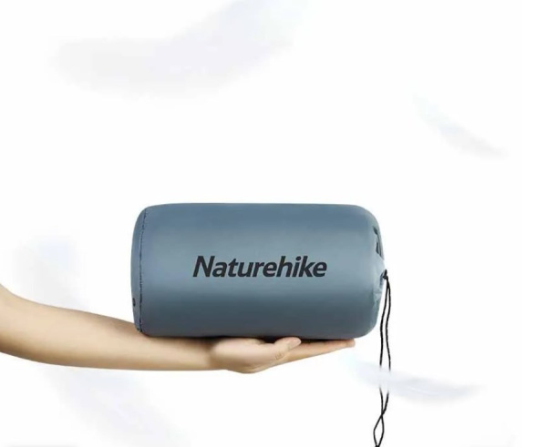 Коврик самонадувающийся Naturehike, 185x55x3,5 см, овальный, синий