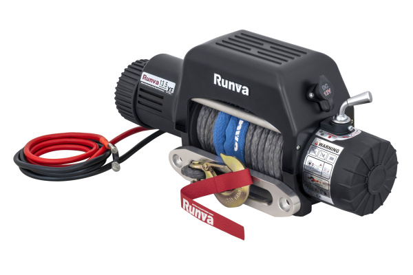 Лебёдка автомобильная электрическая 12V Runva 13500 lbs 6136 кг синтетический трос