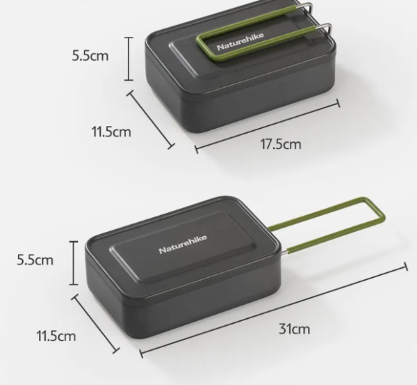 2 Котелок с крышкой Naturehike алюминиевый