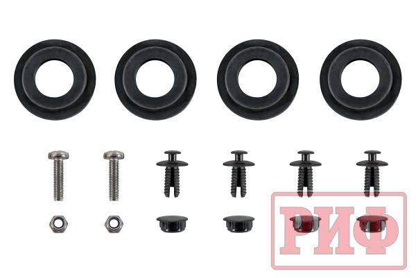 Бампер РИФ силовой задний TANK 300 с квадратом под фаркоп, фон., с отв. под сист. контроля слеп. зон