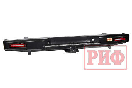 Бампер РИФ задний Nissan Navara D40 с фаркопом и фонарями