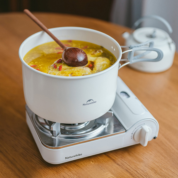 Котелок туристический Naturehike 2,8 л., с керамическим покрытием, белый