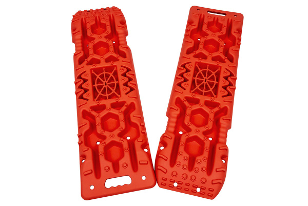 Сенд-траки пластиковые 108х31 см усиленные, с площадкой под домкрат, красные (2 шт.)