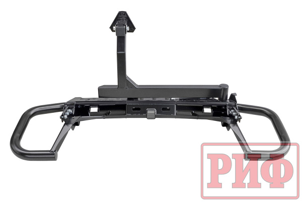 Бампер РИФ силовой задний Mitsubishi Pajero Sport 2015-2020 c квадр. под фаркоп, калиткой