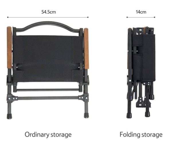 2.Кресло туристическое Naturehike, складное черное, нагрузка до 120 кг