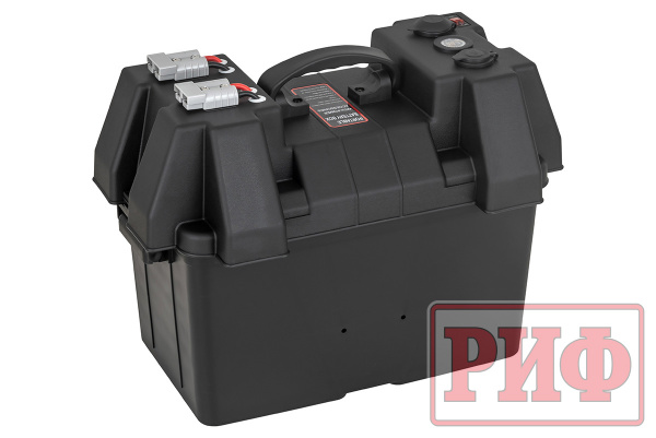 Бокс аккумуляторный 2xUSB, 1x12В, вольтметр с индикацией (424х251х306 мм)