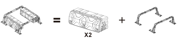 Силовой каркас-кунг Baja Racing (тип А) с 2-мя большими боковыми ящиками Ford F-150, Toyota Tundra