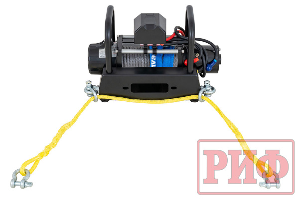 Лебёдка переносная РИФ 9000USR c площадкой и проводами (синтетический трос)