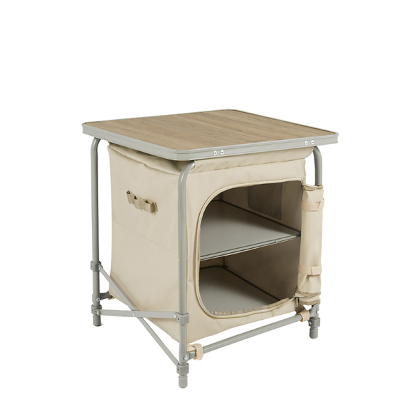 Стол туристический Naturehike MINI, 48х48х54 см, складной, с отделением для посуды, бежевый