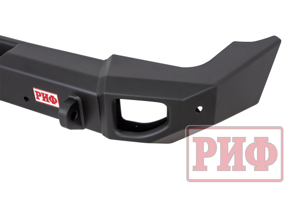 Бампер РИФ силовой задний Jeep Wrangler JL 2018+ с квад. под фарк. под штат. фонари, низ. пер. крыл.