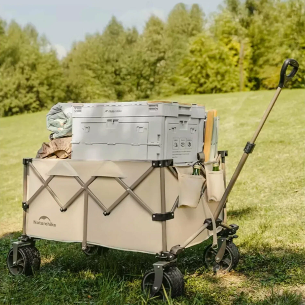 Тележка туристическая Naturehike Rubiks Cube 100х65,5х108 см, 190 л, бежевая