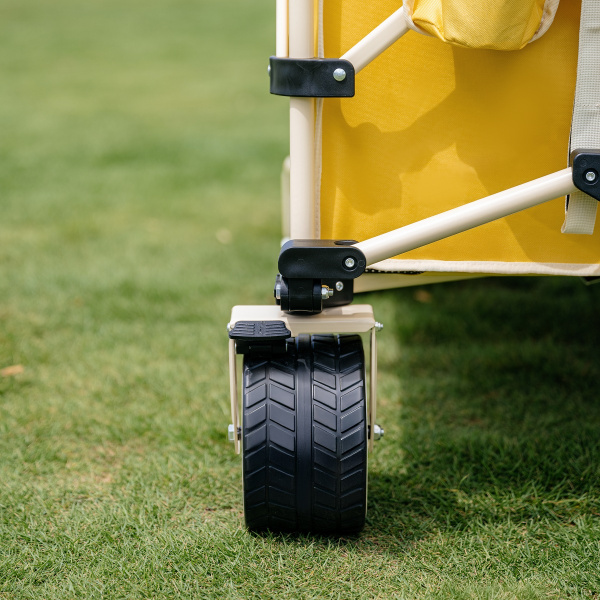 Тележка туристическая Naturehike Rubiks Cube 142/101х66х107 см, 185+90 л, горчично-желтая