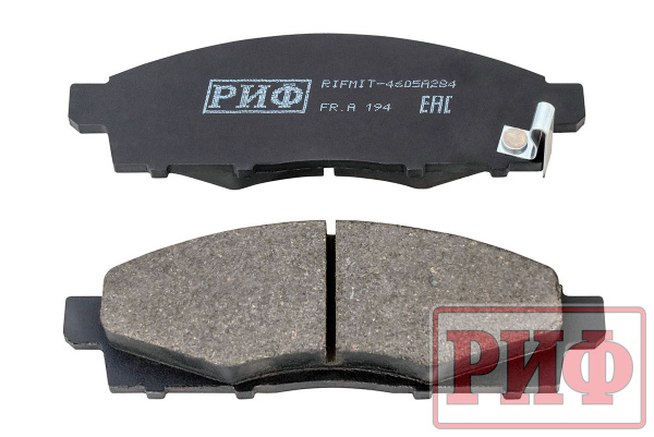 Колодки тормозные передние РИФ Mitsubishi L200 2005+, Pajero Sport 2008-2015 OEM 4605A284, 4605B233, 4605A198
